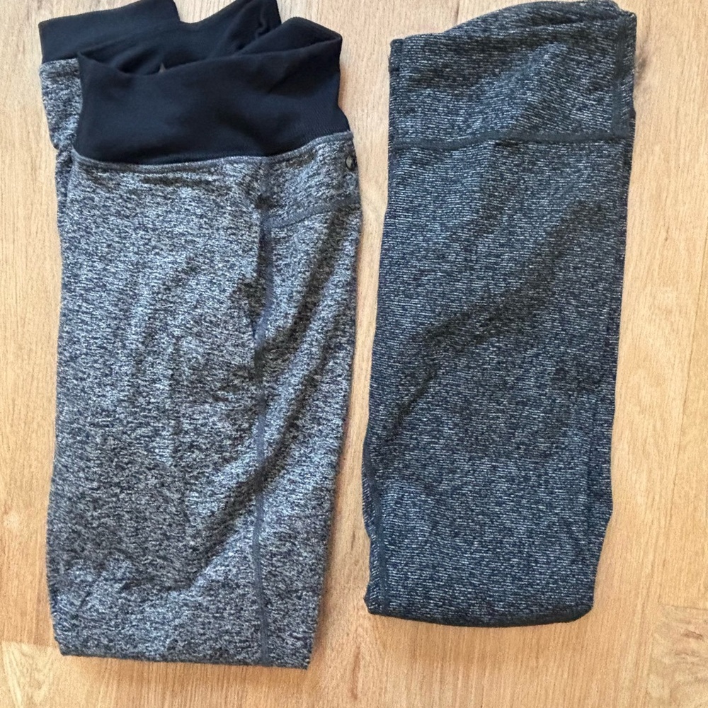 2 pairs of Zella Gray Leggings Stretchy Moisture-Wicking Performance